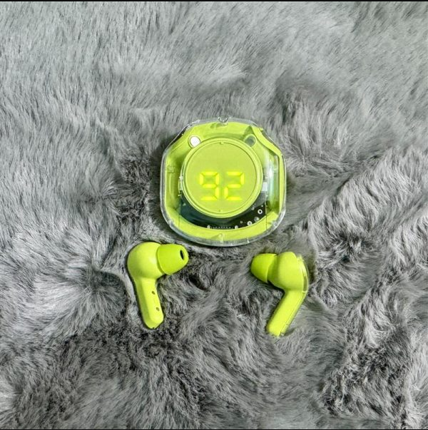 Ultrapods Pro Crystal Earbuds Bluetooth 5.3 – Light Green arohishop