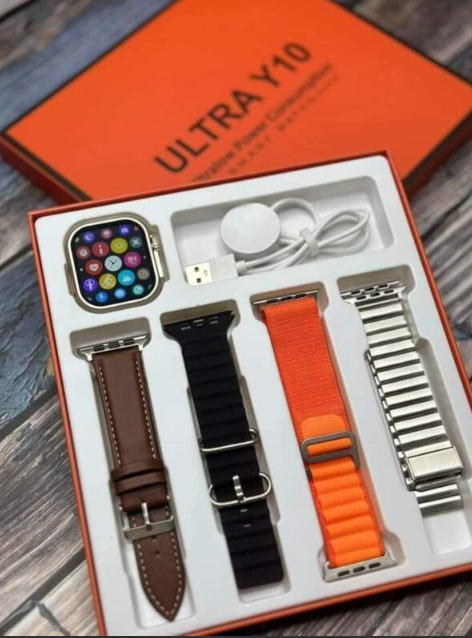 Y10 ULTRA Smart Watch Price In Bangladesh | With 4 Straps arohishop