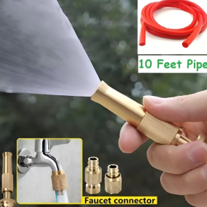 ১০ ফিট পাইপ সহ নজেল Water Gun Spray Nozzle High Pressure Quick Connector arohishop