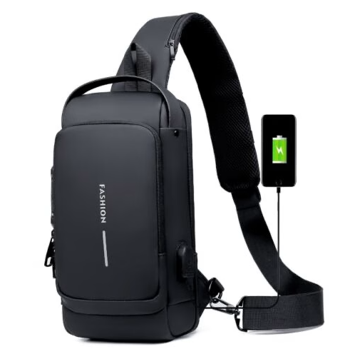USB Anti-theft shoulder Bag Pack With Charging Sport Sling